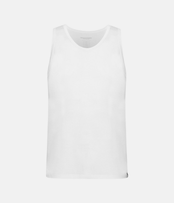 2 stk hvide bambus tank tops