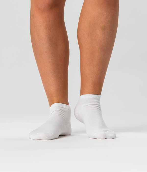 5 par hvide bambus ankelstrømper Copenhagen Bamboo