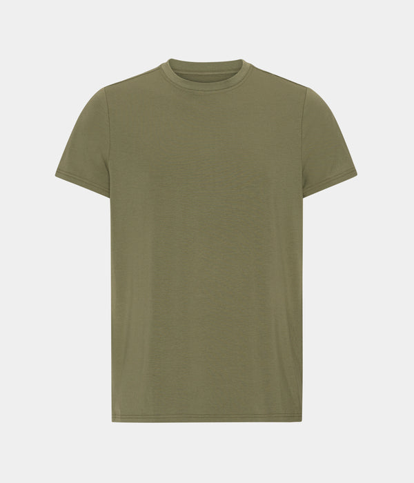 Oliven crew neck bambus T-shirt S Copenhagen Bamboo