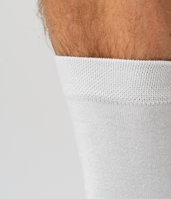 10 par bambus strømper hvid/mørkegrå