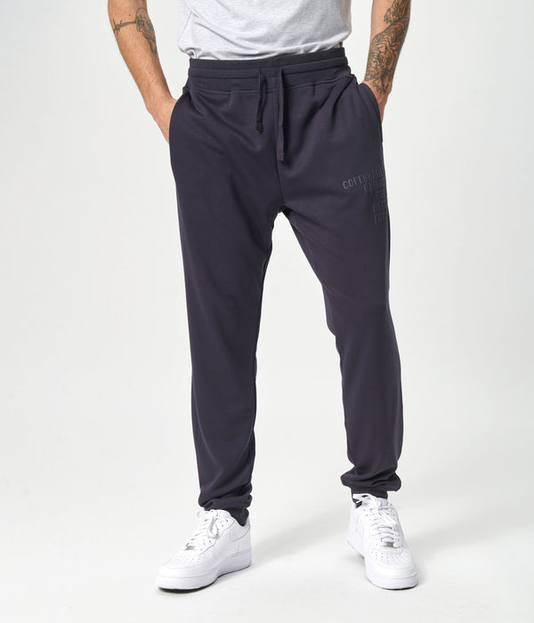 Mørkegrå bambus sweatpants med logo